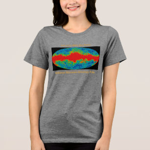 Milky Way Galaxy Veil Over WMAP Universe   Tri-Blend Shirt
