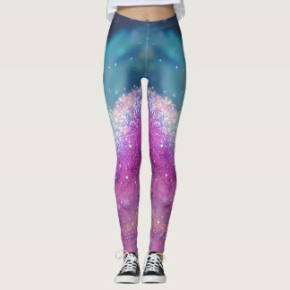 Milky way glitter holographic leggings