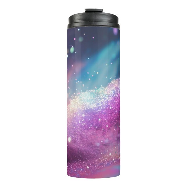 Milky Way Holographic Glitter Thermal Tumbler 12oz (Front)