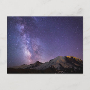 Milky Way & Mt. Rainier   Washington State Postcard