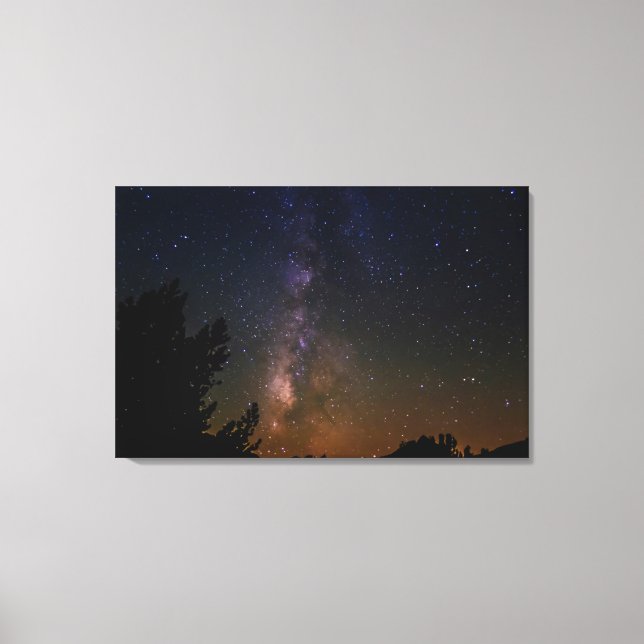Milky Way night sky, California Canvas Print (Front)