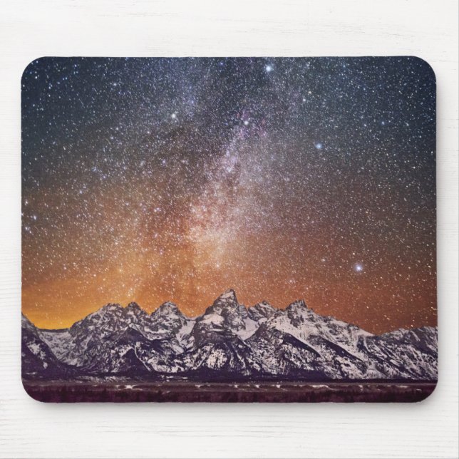 Milky Way over Grand Teton Mouse Pad (Front)