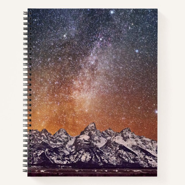 Milky Way over Grand Teton Notebook (Front)