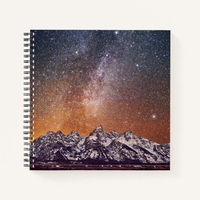 Milky Way over Grand Teton Notebook (Front)