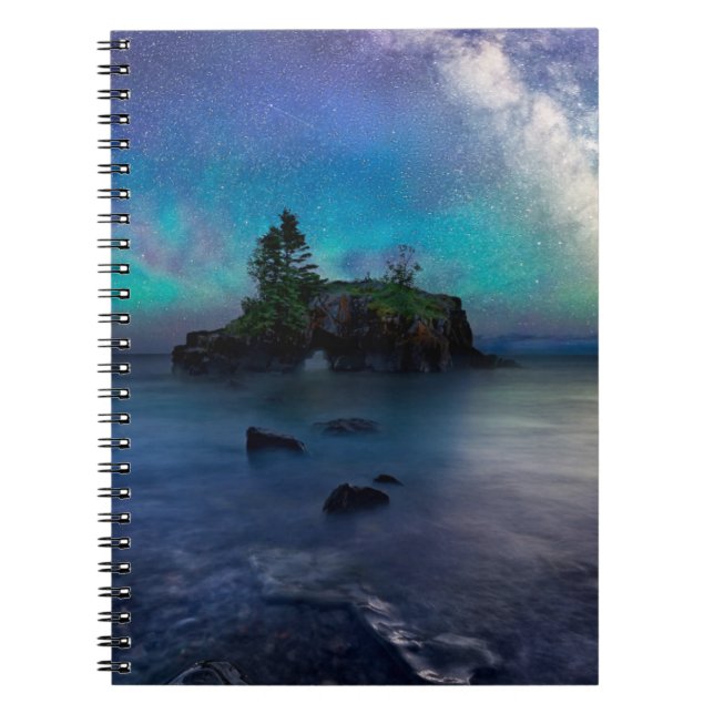 Milky Way over Hollow Rock Notebook (Front)