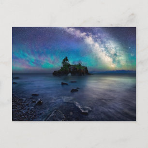 Milky Way over Hollow Rock Postcard