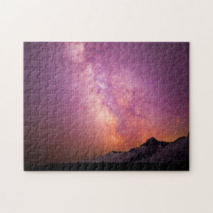 Milky Way Over the Shoulder of Mt. Rainier Jigsaw Puzzle
