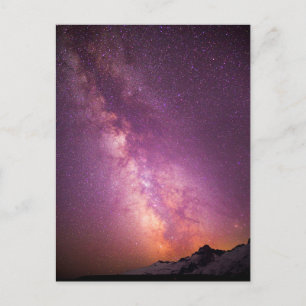 Milky Way Over the Shoulder of Mt. Rainier Postcard