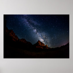 Milky Way over Watchman Poster