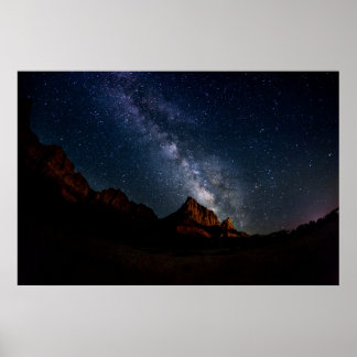 Milky Way over Watchman Poster
