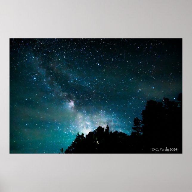 Milky Way rising over Hammond Bay Poster (Front)