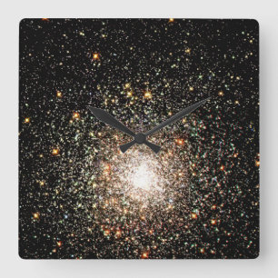 Milky Way Star Cluster Square Wall Clock