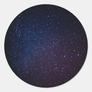 Milky Way stars night sky Classic Round Sticker