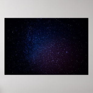 Milky Way stars night sky Poster