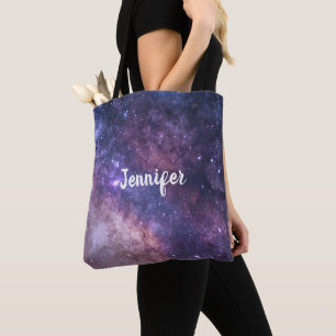 Milky Way Stars Sky Galaxy Elegant Wedding  Tote Bag