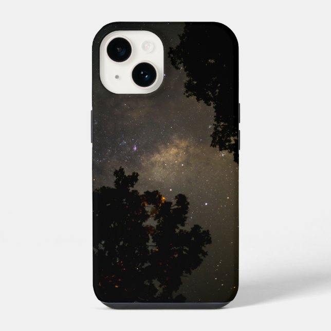 Milky Way Trees iPhone Case (Back)