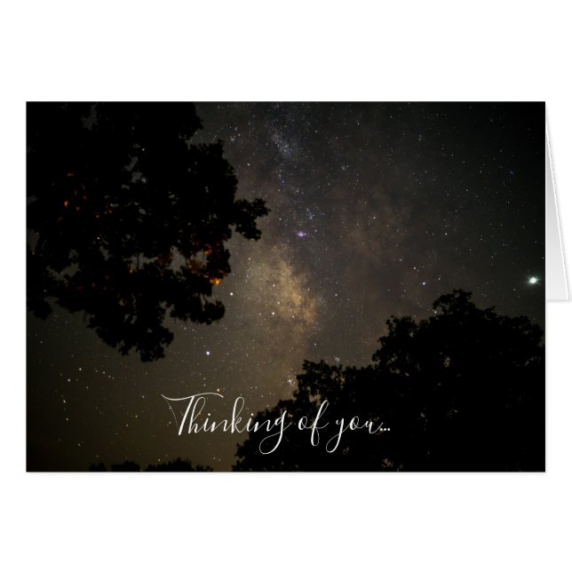 Milky Way Trees Thinking Of You Card (Front Horizontal)