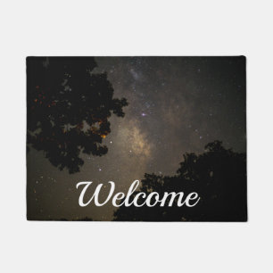 Milky Way Trees Welcome Doormat