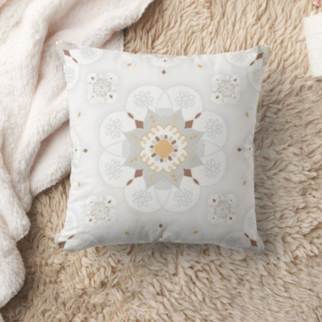 Milky White Coloured Modern Pillow  (Creator Uploaded)