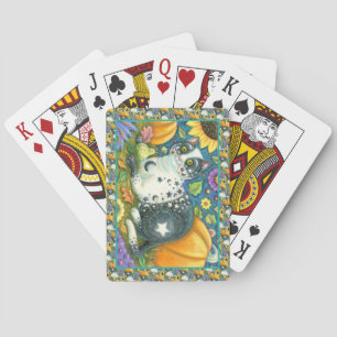 MILKYWAY, A MYSTICAL HALLOWEEN CAT, MOON & STARS PLAYING CARDS