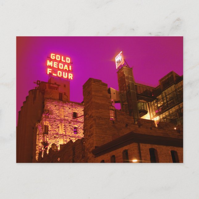 Mill City at Night Postcard (Front)