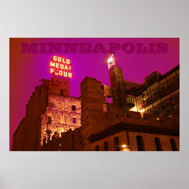 Mill City at Night Poster (Front)