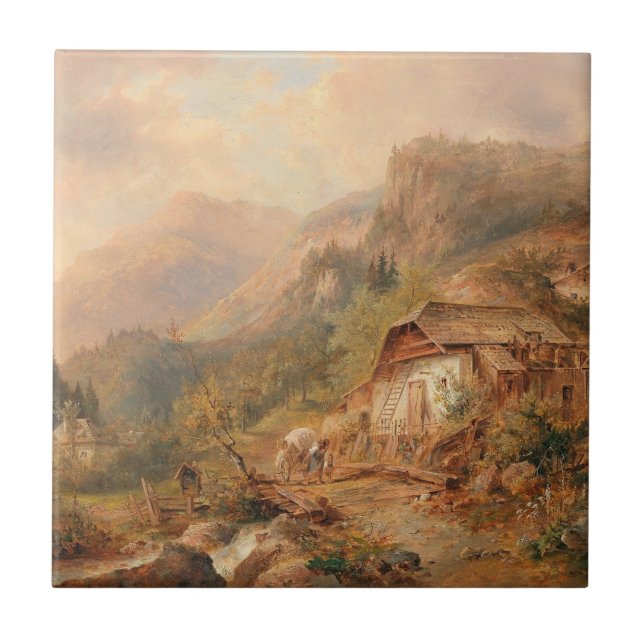 Mill near Steierling, Upper Austria Emil Barbarini Tile (Front)