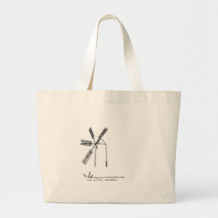 mill on white background large tote bag