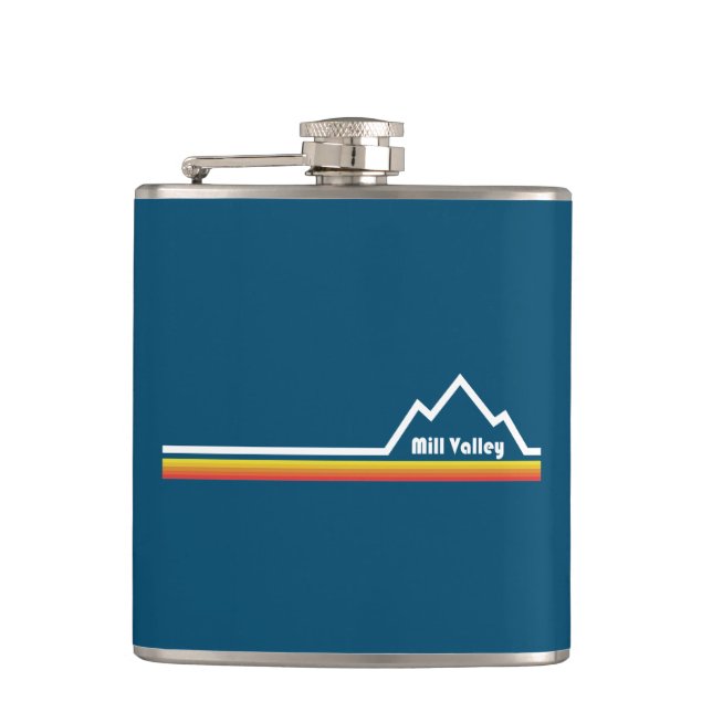 Mill Valley California Hip Flask (Front)