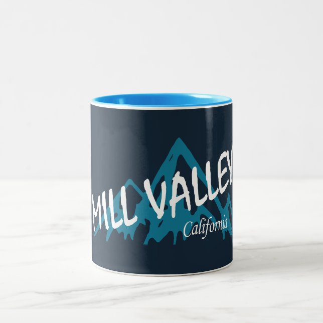 Mill Valley California Mountains Two-Tone Coffee Mug (Center)