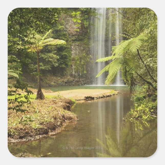 Millaa Millaa Falls, Atherton Tableland Square Sticker (Front)