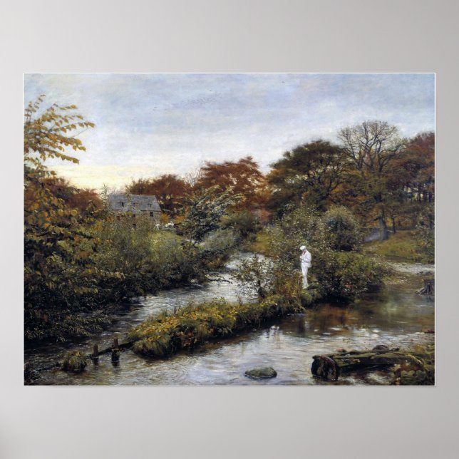 Millais - Flowing To The River 1871 Poster (Front)