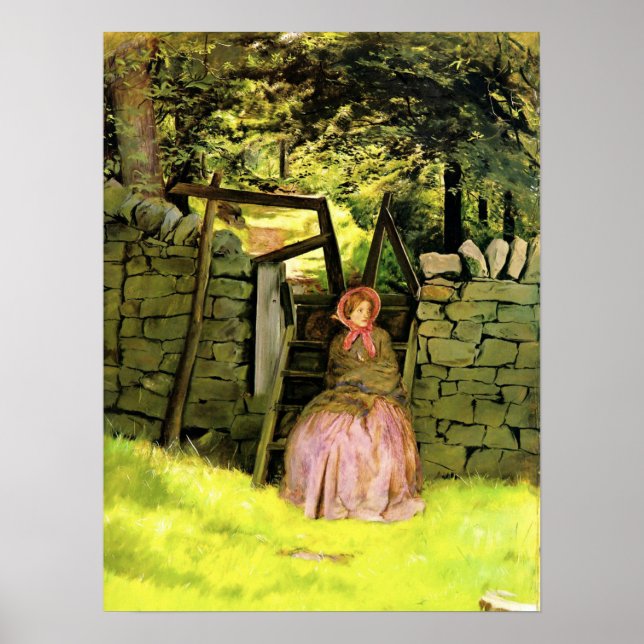 Millais - Waiting 1854 Poster (Front)