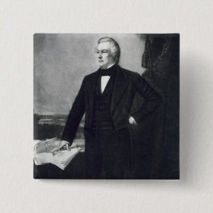 Millard Fillmore, 13th President of the United Sta 15 Cm Square Badge