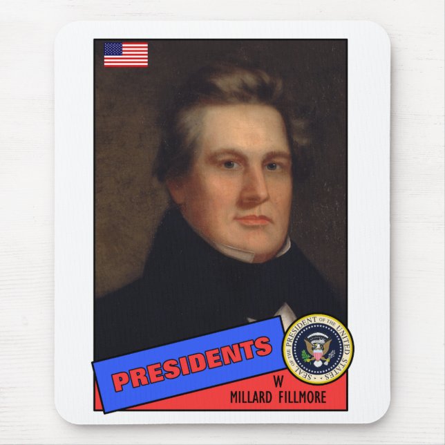 Millard Fillmore Baseball Card Mouse Pad (Front)