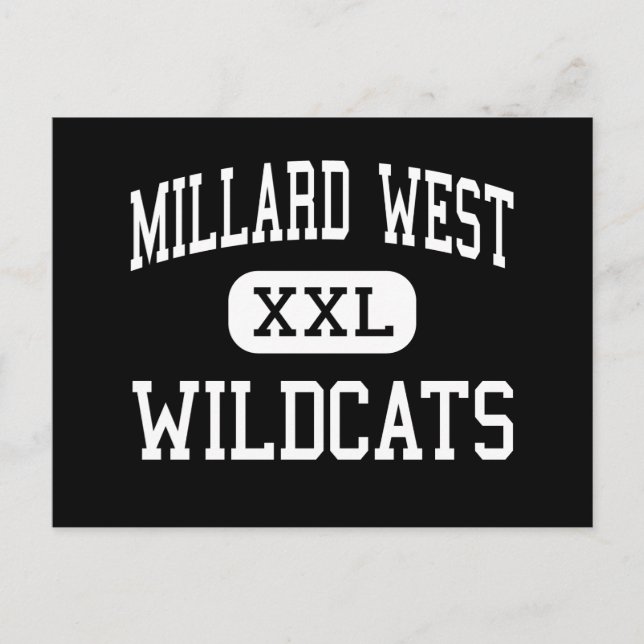 Millard West - Wildcats - High - Omaha Nebraska Postcard (Front)