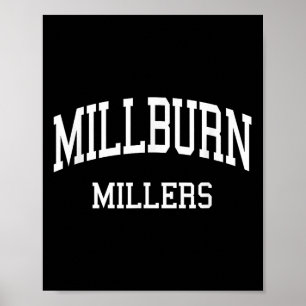 Millburn High School Hs Millburn Nj Retro Srts Poster