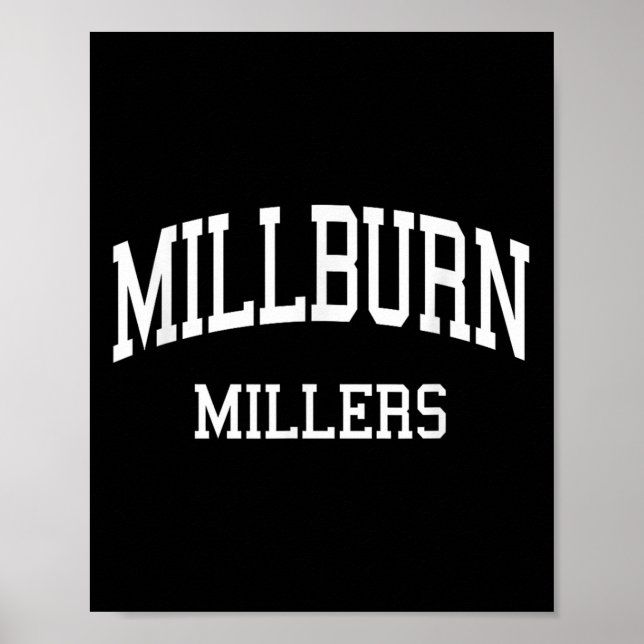 Millburn High School Hs Millburn Nj Retro Srts  Poster (Front)