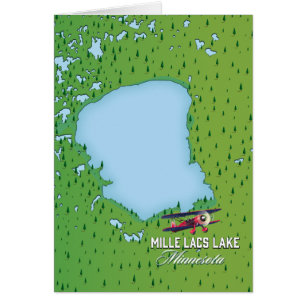 mille lacs lake Minnesota travel map.