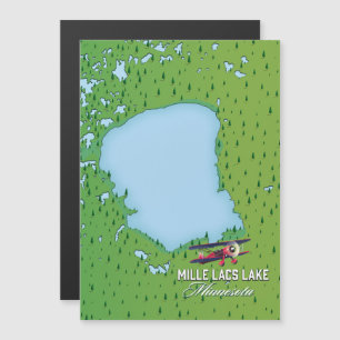 mille lacs lake Minnesota travel map.
