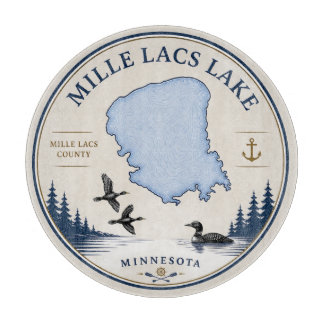 Mille Lacs Lake, MN Cabin/Lake Home Decor & Gifts Cutting Board