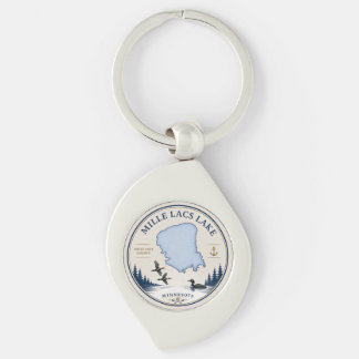 Mille Lacs Lake, MN Cabin/Lake Home Decor & Gifts Key Ring