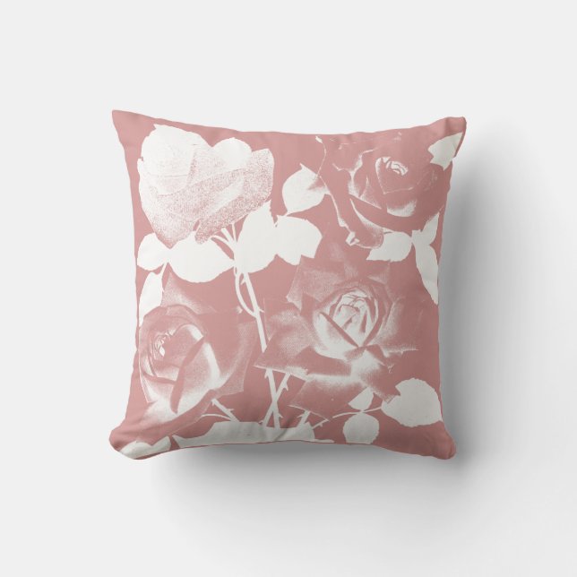 MILLENIAL PINK Gorgeous Roses Pillow (Front)