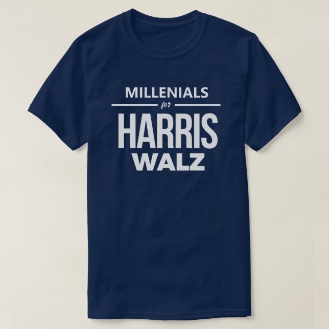 Millenials for Harris Walz T-Shirt (Design Front)
