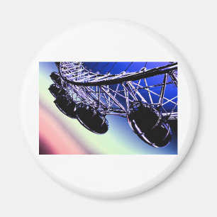 millenium wheel  London digital art Magnet