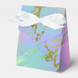 Millennial Marble   Playful Rainbow Pastel Ombre Favour Box