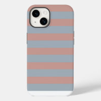 Millennial Pink And Ice Blue Colour Block Stripes