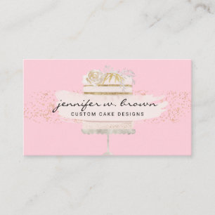 Millennial Pink Cake Bakery Pastry Patisserie Business Card