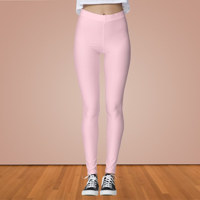 Millennial Pink Solid Colour Leggings (Creator Uploaded)