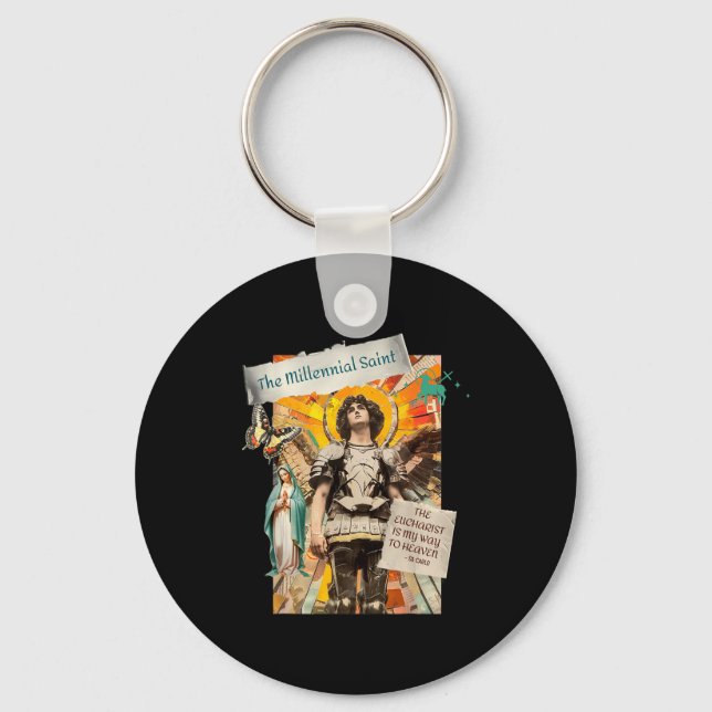 Millennial Saint The Eucharist Way To Heaven  Key Ring (Front)